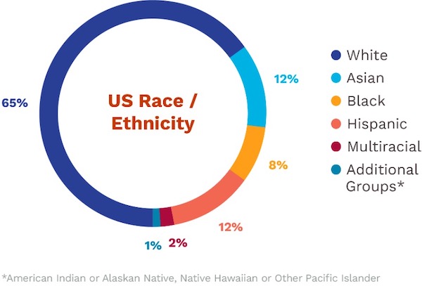 Race and ethnicity statistics for Magnit U.S. workforce